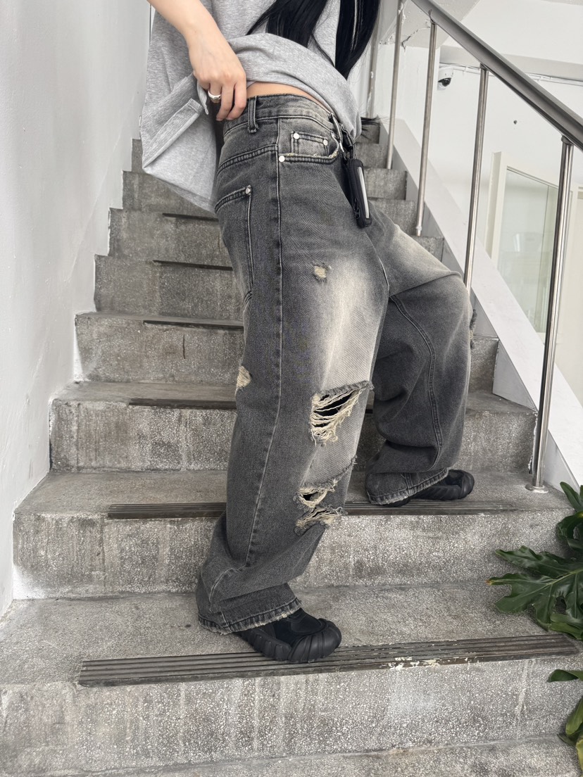 SEEOT韓國直郵㊣女裝新款職業熱賣25春夏推薦牛仔褲男女同款GGD牛仔褲