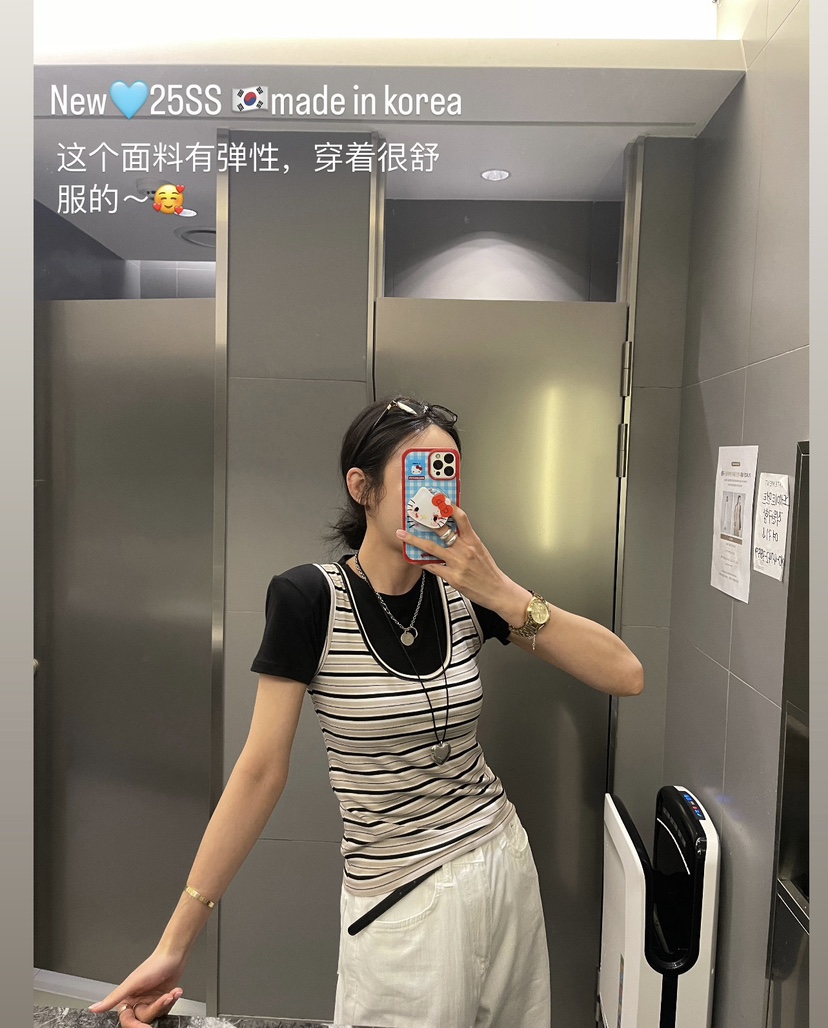 BOUND.A韓國直郵㊣女士新品時尚25春夏職業熱賣真品吊帶背心BOUND.A吊帶/背心