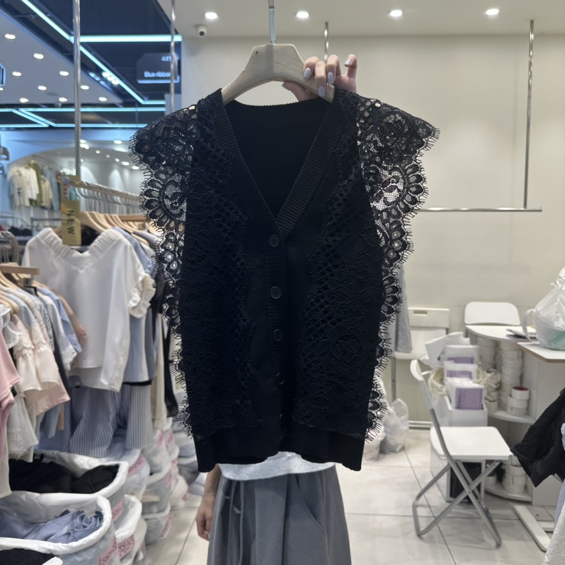 BLUE RIBBON東大門㊣實拍女裝新品時尚人氣熱賣25春夏馬甲紐扣BLUE RIBBON馬甲圖色3