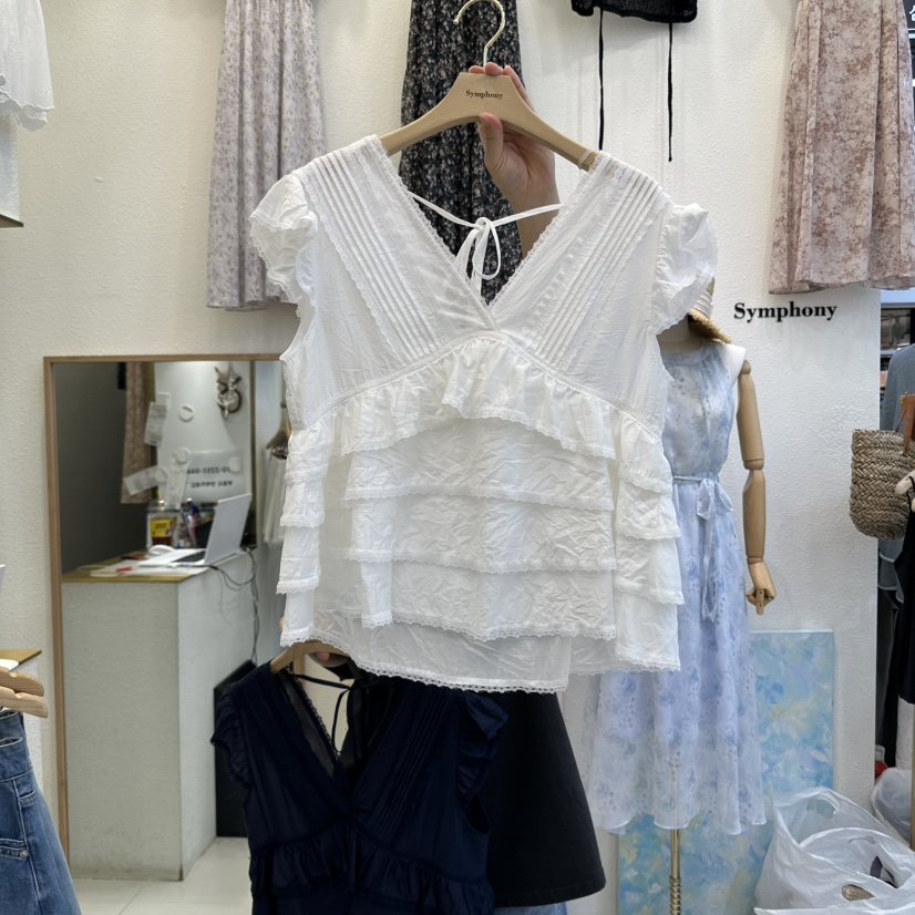 SYMPHONY韓國代購㊣女裝新款職業真品推薦25春夏吊帶背心蝴蝶結SYMPHONY吊帶/背心