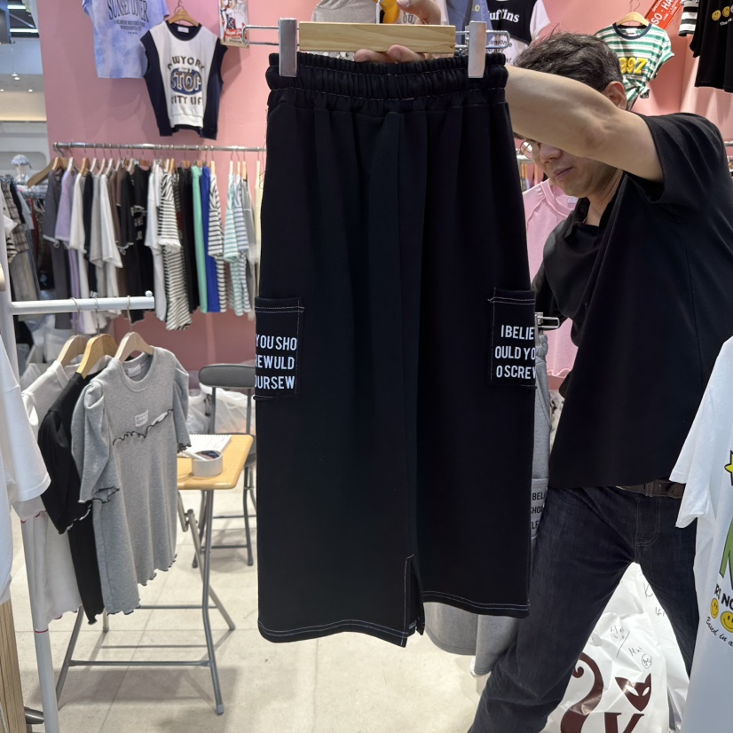 K STORY東大門㊣直郵女士新品25春夏真品推薦職業長裙口袋K STORY長裙