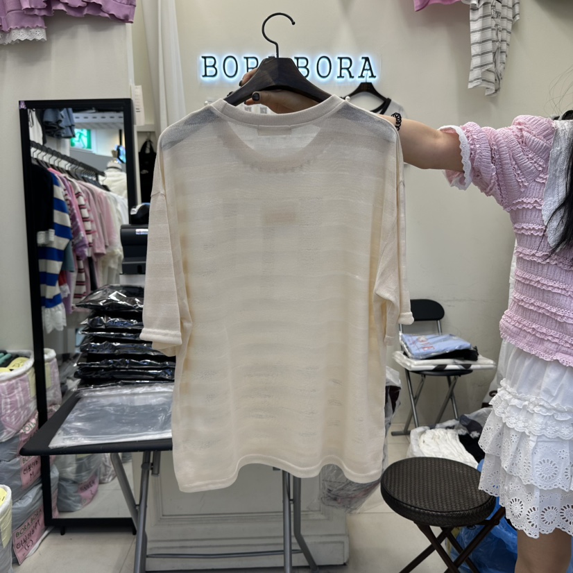 BORA BORA東大門㊣實拍女裝新款人氣推薦25春夏熱賣職業T恤BORA BORAT恤