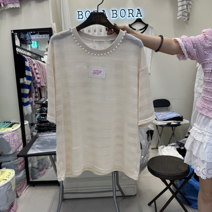 BORA BORA東大門㊣實拍女裝新款人氣推薦25春夏熱賣職業T恤BORA BORAT恤圖色2