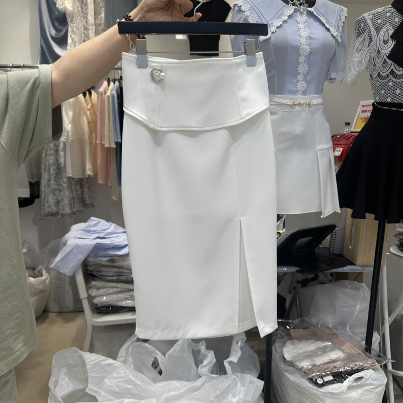 CHERISH-Q東大門㊣代購女士新品人氣推薦25春夏休閑職業長裙CHERISH-Q長裙