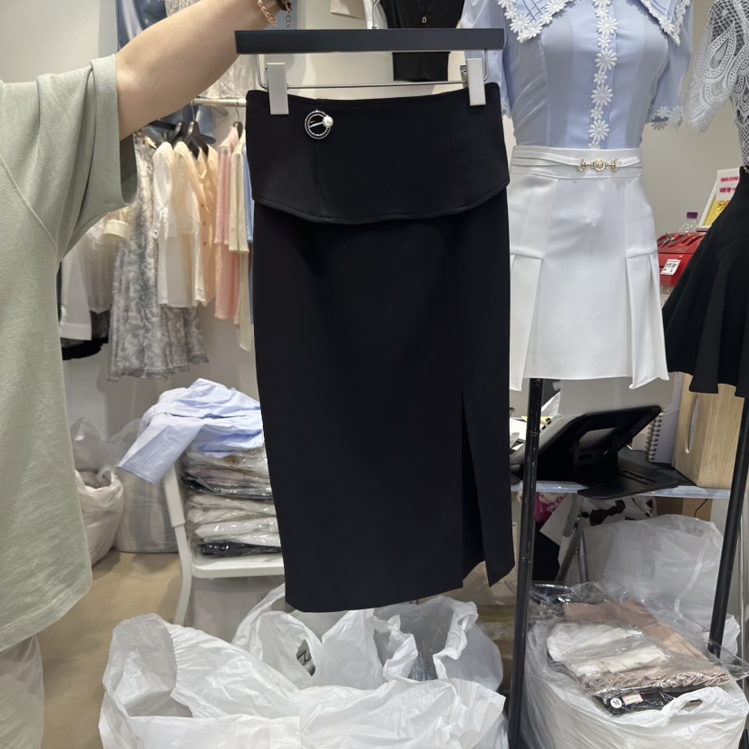 CHERISH-Q東大門㊣代購女士新品人氣推薦25春夏休閑職業長裙CHERISH-Q長裙圖色2