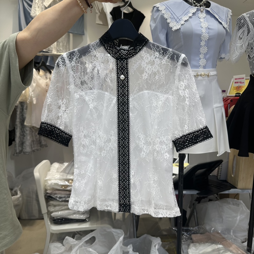 CHERISH-Q韓國代購㊣女裝新品推薦職業真品人氣襯衫蕾絲衫CHERISH-Q襯衫/蕾絲衫