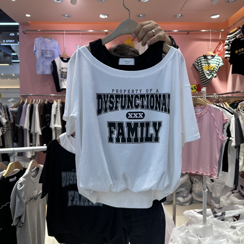K STORY東大門㊣直郵女士新品時尚熱賣推薦職業真品25春夏T恤K STORYT恤圖色2