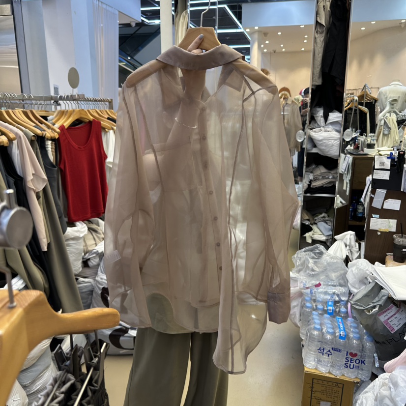 SANS東大門㊣代購女裝新品時尚休閑真品推薦人氣襯衫蕾絲衫SANS襯衫/蕾絲衫