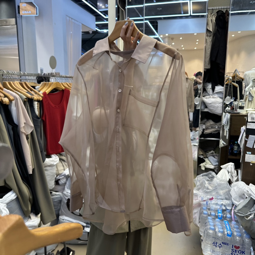 SANS東大門㊣代購女裝新品時尚休閑真品推薦人氣襯衫蕾絲衫SANS襯衫/蕾絲衫