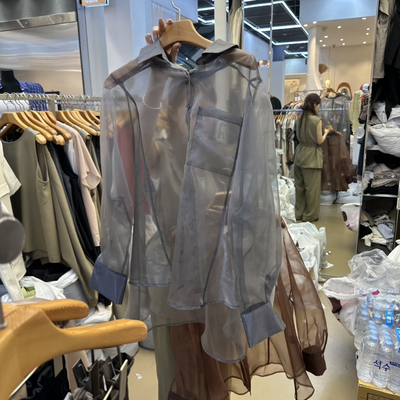 SANS東大門㊣代購女裝新品時尚休閑真品推薦人氣襯衫蕾絲衫SANS襯衫/蕾絲衫圖色2