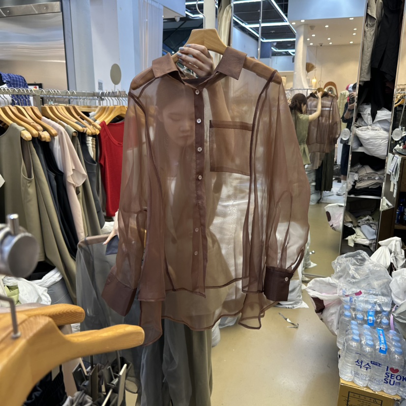 SANS東大門㊣代購女裝新品時尚休閑真品推薦人氣襯衫蕾絲衫SANS襯衫/蕾絲衫圖色3