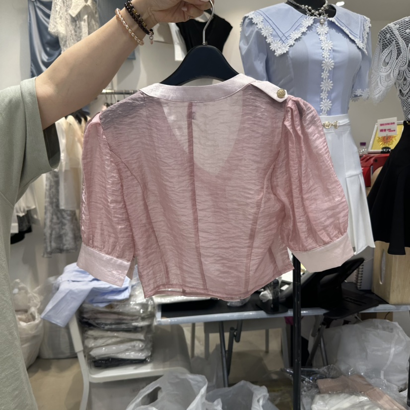 CHERISH-Q韓國直郵㊣女裝新品熱賣人氣職業推薦襯衫蕾絲衫CHERISH-Q襯衫/蕾絲衫