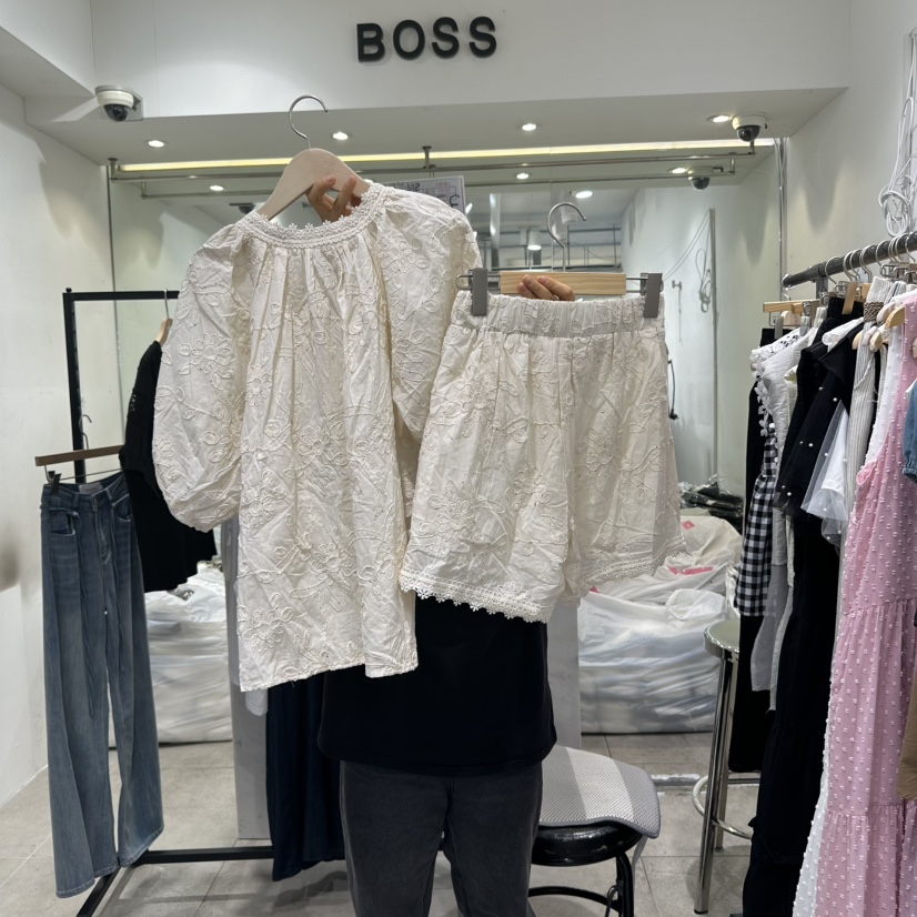DREAM GIRIS東大門㊣直郵女裝新款25春夏真品套裝刺繡套裝DREAM GIRIS/HOT PLACE套裝