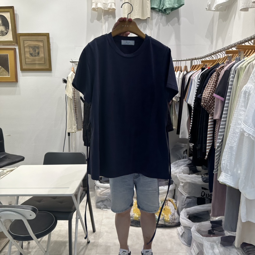 MODS-Q東大門㊣實拍女士新品人氣職業真品25春夏休閑熱賣T恤MODS-QT恤圖色2
