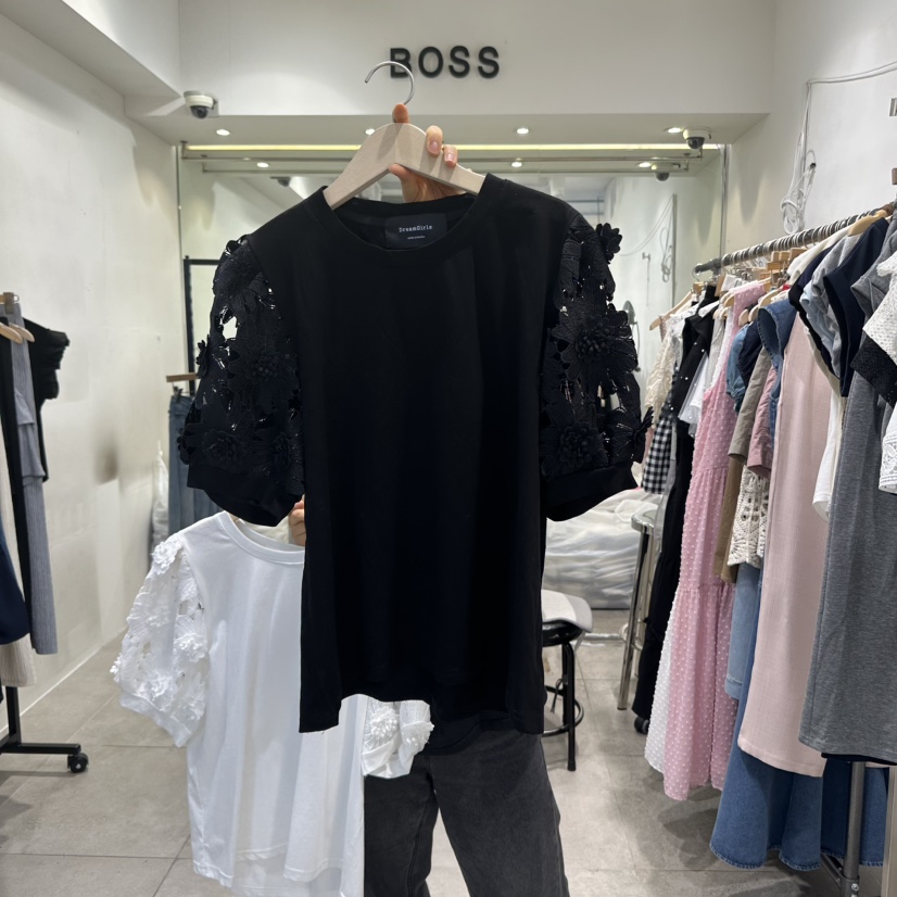 DREAM GIRIS韓國直郵㊣女士新品25春夏熱賣推薦時尚職業T恤DREAM GIRIS/HOT PLACET恤圖色2