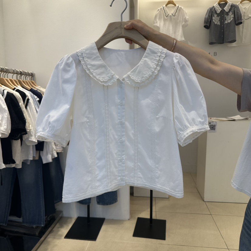 2nd B-S韓國代購㊣女士新品職業時尚休閑熱賣25春夏襯衫蕾絲衫2nd B-S襯衫/蕾絲衫