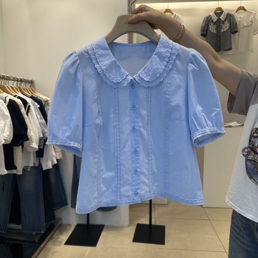 2nd B-S韓國代購㊣女士新品職業時尚休閑熱賣25春夏襯衫蕾絲衫2nd B-S襯衫/蕾絲衫圖色2