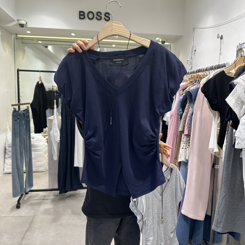 DREAM GIRIS東大門㊣代購女士新品推薦25春夏職業T恤不含飾品DREAM GIRIS/HOT PLACET恤圖色3