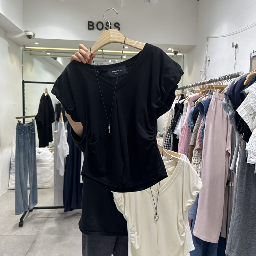 DREAM GIRIS東大門㊣代購女士新品推薦25春夏職業T恤不含飾品DREAM GIRIS/HOT PLACET恤圖色4