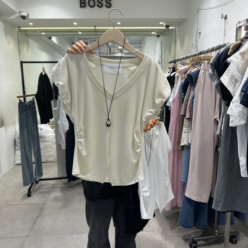 DREAM GIRIS東大門㊣代購女士新品推薦25春夏職業T恤不含飾品DREAM GIRIS/HOT PLACET恤圖色5