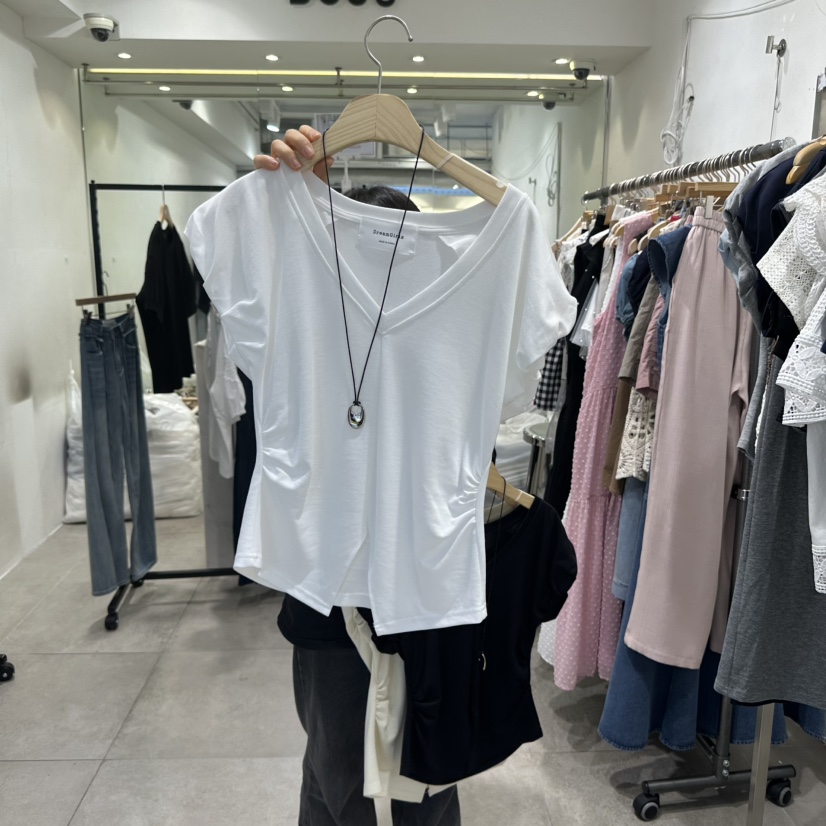 DREAM GIRIS東大門㊣代購女士新品推薦25春夏職業T恤不含飾品DREAM GIRIS/HOT PLACET恤圖色6