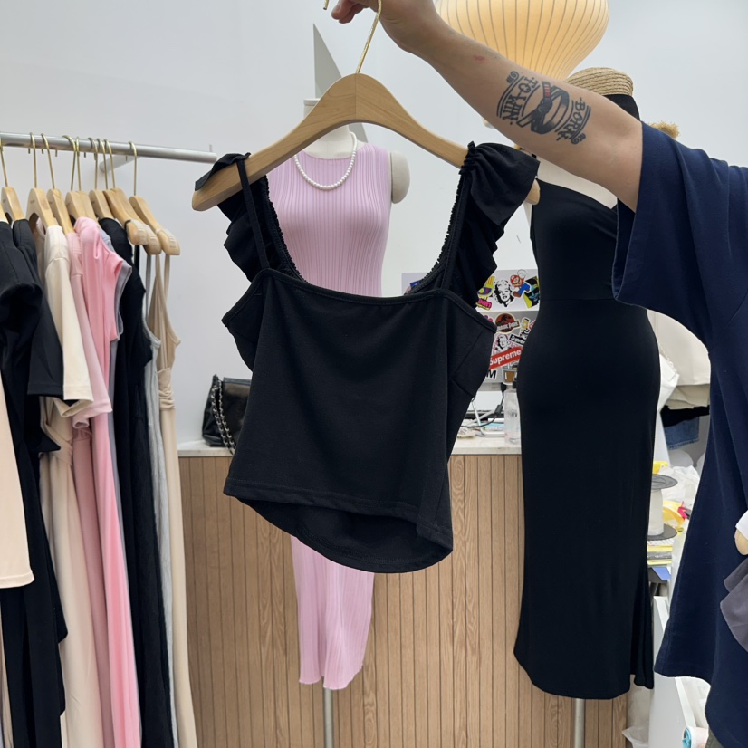 DELIGHT-Q韓國代購㊣女裝新品休閑推薦25春夏職業吊帶背心DELIGHT-Q吊帶/背心