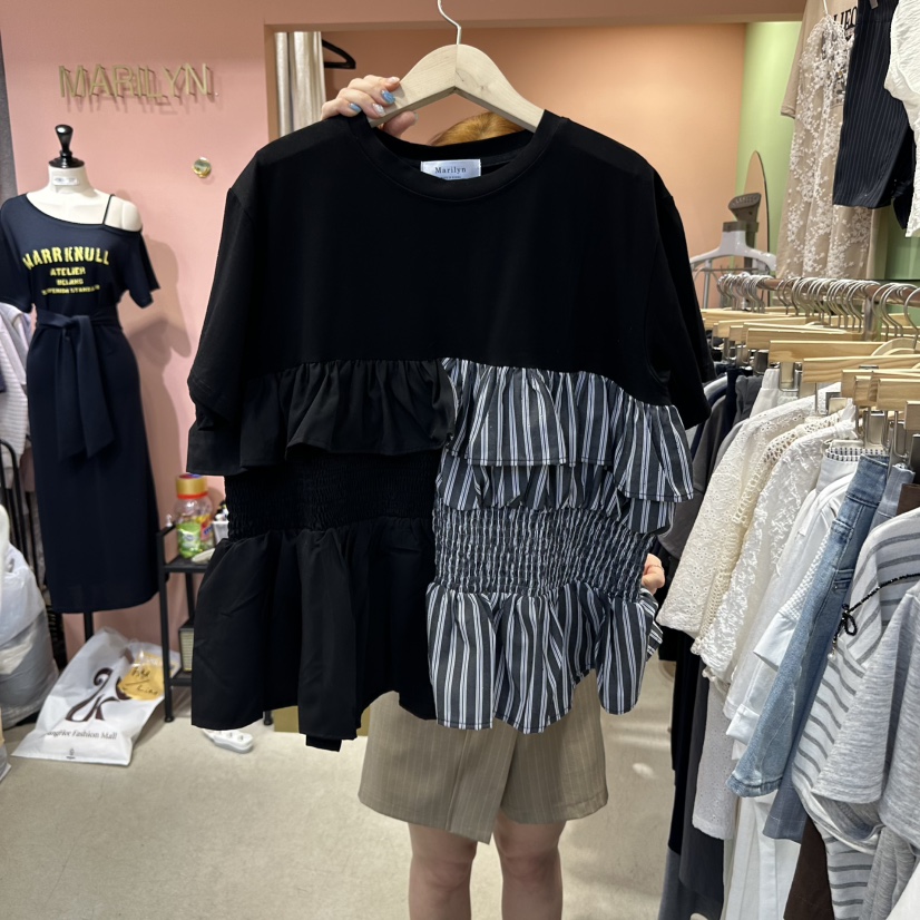 MARILYN東大門㊣實拍女裝新品推薦25春夏人氣職業熱賣真品T恤MARILYNT恤圖色2