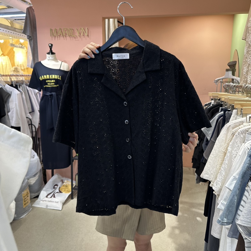 MARILYN韓國直郵㊣女士新款熱賣真品職業人氣休閑襯衫蕾絲衫MARILYN襯衫/蕾絲衫圖色2