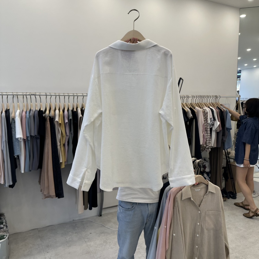 FUNNY POWDER東大門㊣實拍女士新品休閑熱賣襯衫蕾絲衫亞麻布THE FUNNY襯衫/蕾絲衫