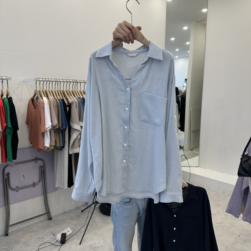 FUNNY POWDER東大門㊣實拍女士新品休閑熱賣襯衫蕾絲衫亞麻布THE FUNNY襯衫/蕾絲衫圖色6