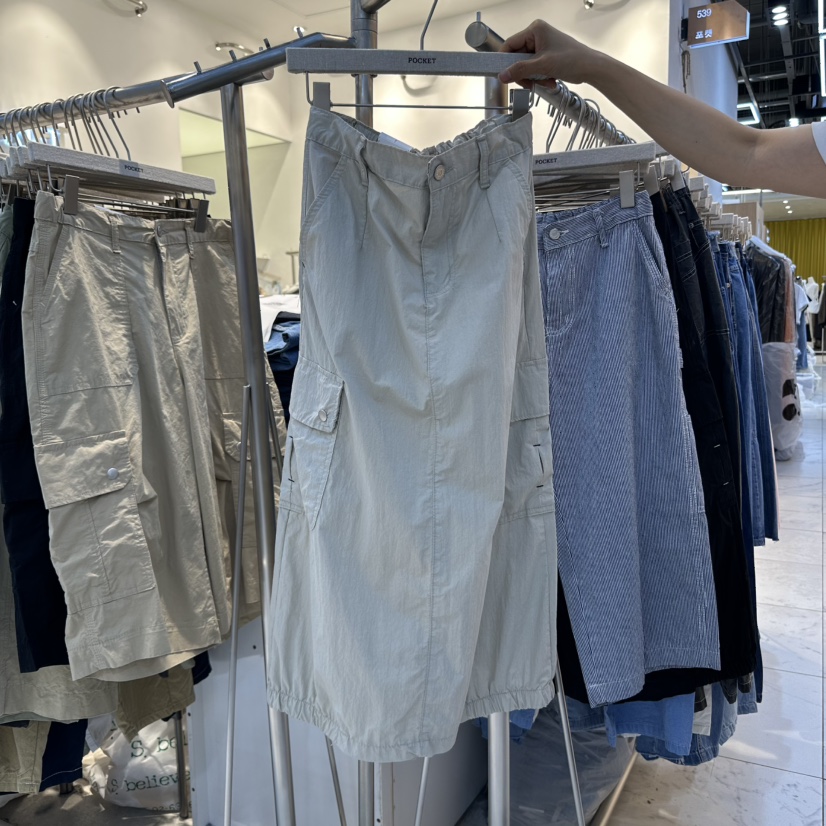 POCKET-Q韓國代購㊣女裝新品推薦熱賣休閑職業25春夏時尚長裙POCKET-Q長裙