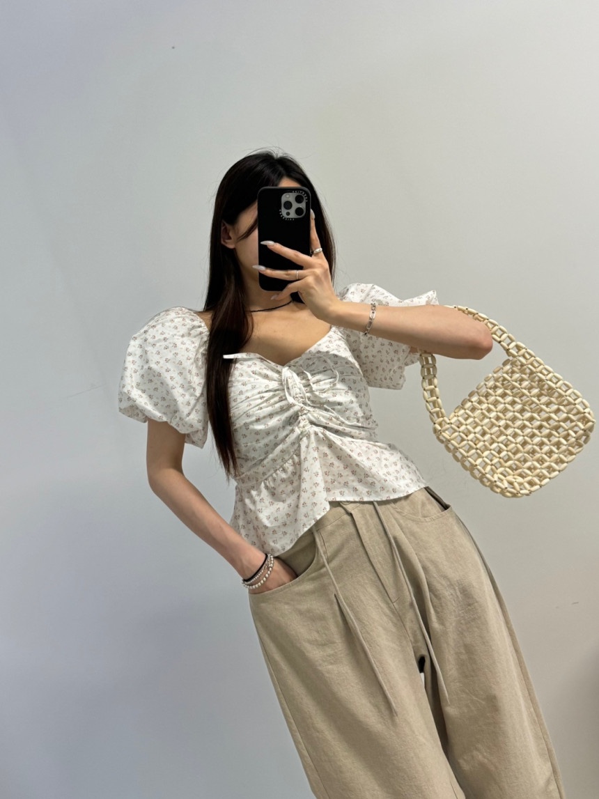 J.RITZY東大門㊣實拍女士新品25春夏人氣時尚熱賣襯衫蕾絲衫J.RITZY襯衫/蕾絲衫圖色2