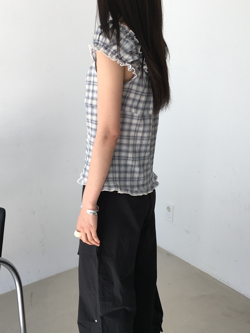 MONDAYMORING東大門㊣實拍女士新品時尚襯衫蕾絲衫格紋羅紋MONDAYMORING襯衫/蕾絲衫