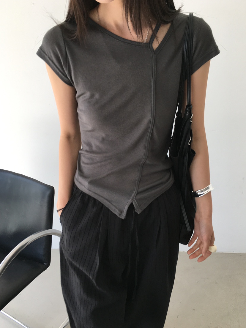 MONDAYMORING東大門㊣代購女士新款25春夏休閑熱賣推薦職業T恤MONDAYMORINGT恤