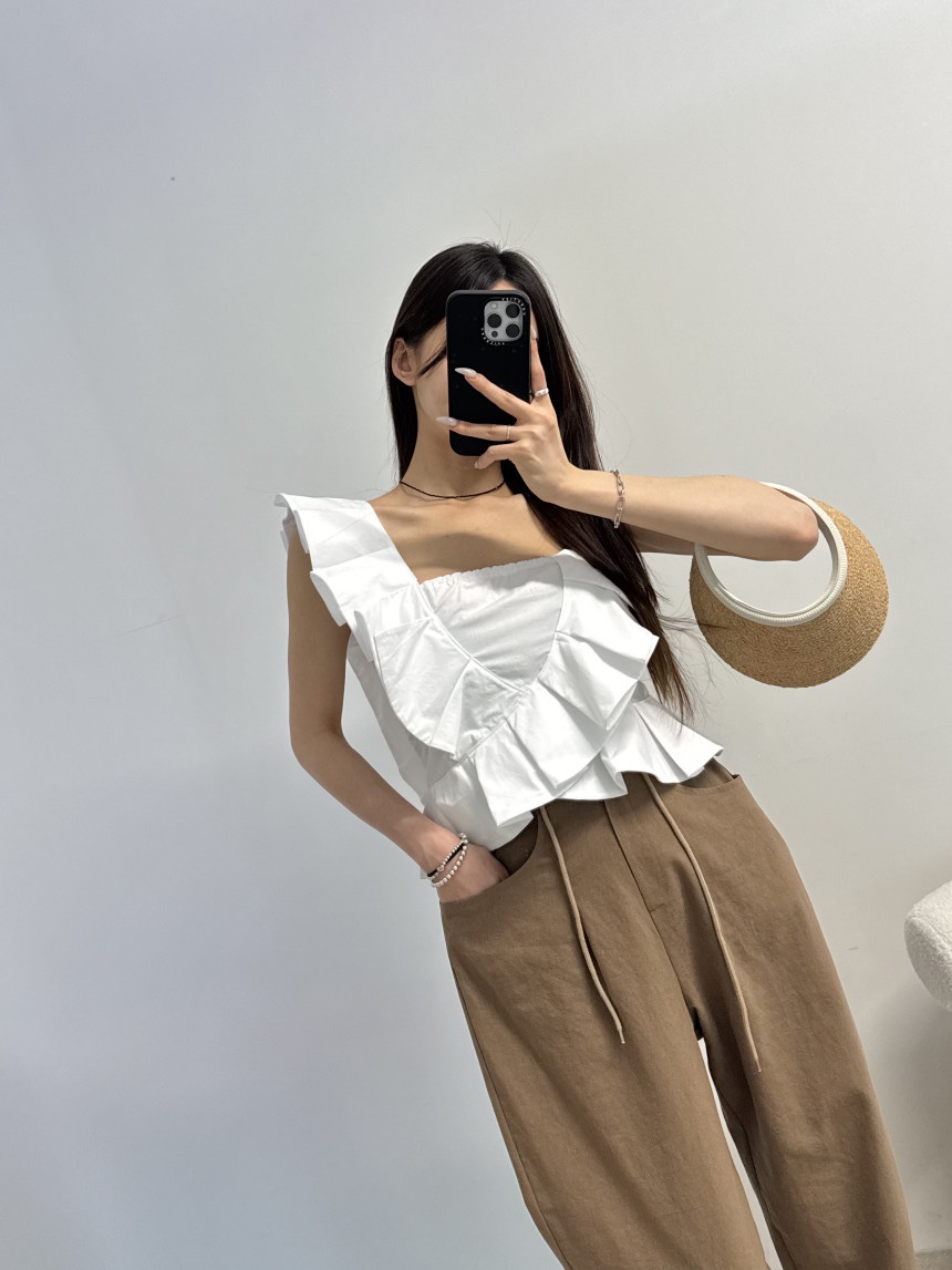 J.RITZY韓國代購㊣女裝新款人氣熱賣25春夏休閑職業吊帶背心J.RITZY吊帶/背心