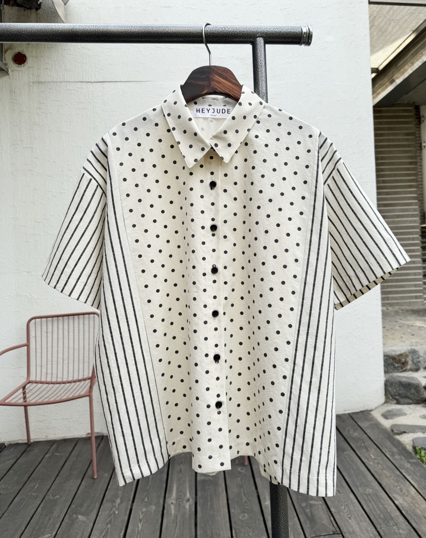 HEYJUDE韓國直郵㊣女士新款熱賣25春夏職業時尚真品襯衫蕾絲衫HEYJUDE襯衫/蕾絲衫