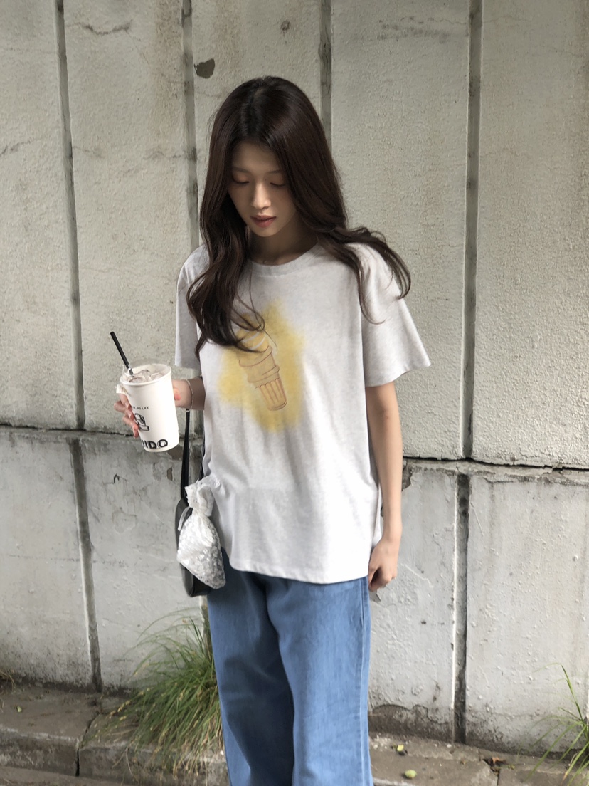 ERUME韓國代購㊣女士新款推薦職業25春夏熱賣真品休閑時尚T恤ERUMET恤