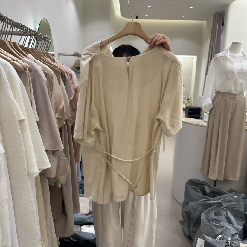 MATIERE韓國代購㊣女士新品真品人氣時尚25春夏推薦襯衫蕾絲衫MATIERE襯衫/蕾絲衫