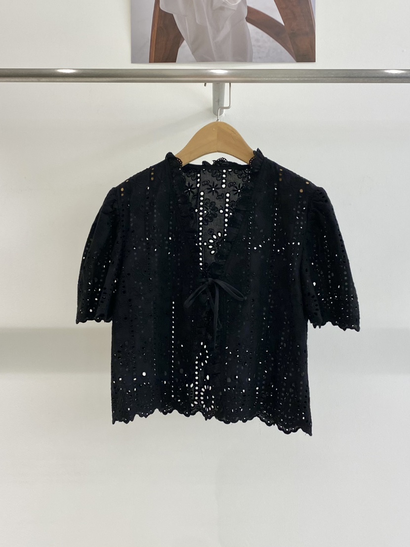 1968東大門㊣直郵女裝新品人氣職業襯衫蕾絲衫刺繡蕾絲開衫1968/YEOUYA襯衫/蕾絲衫圖色2