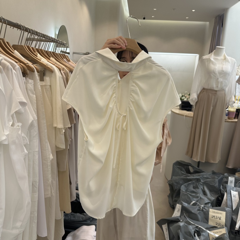MATIERE韓國代購㊣女裝新款職業熱賣休閑真品推薦襯衫蕾絲衫MATIERE襯衫/蕾絲衫