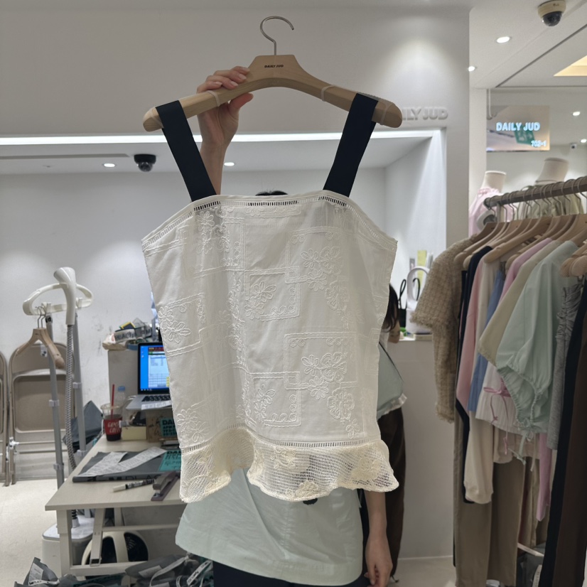 DAILYJUD東大門㊣直郵女裝新品人氣25春夏熱賣吊帶背心蕾絲DAILY JUD吊帶/背心