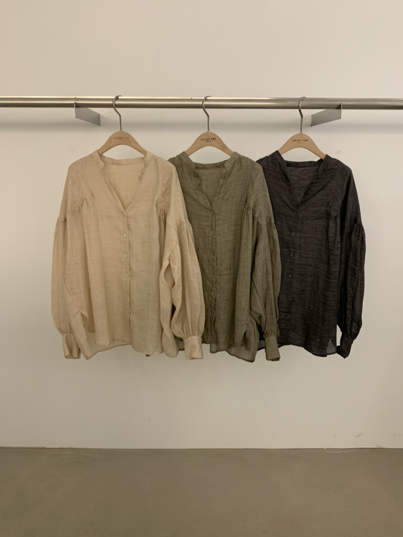UNDER KEY東大門㊣直郵女裝新款熱賣休閑真品襯衫蕾絲衫褶皺UNDER KEY襯衫/蕾絲衫