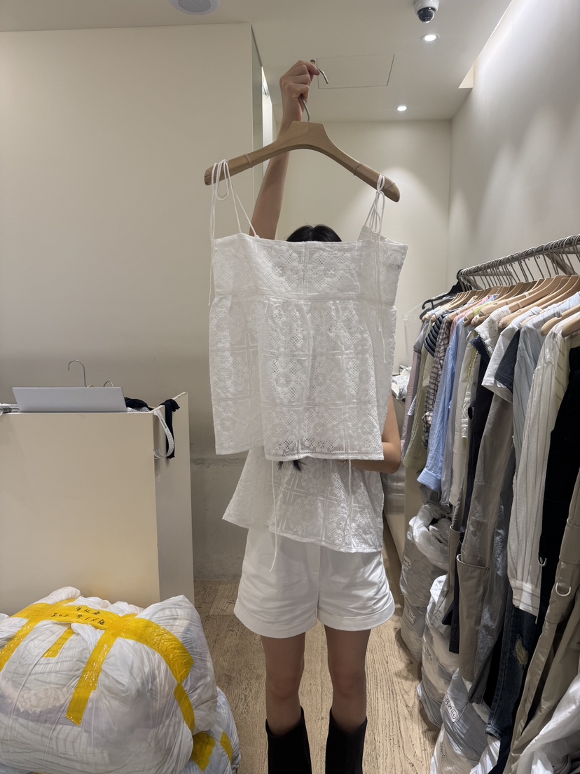 FLOWER-L東大門㊣直郵女裝新品真品25春夏時尚職業吊帶背心FLOWER吊帶/背心