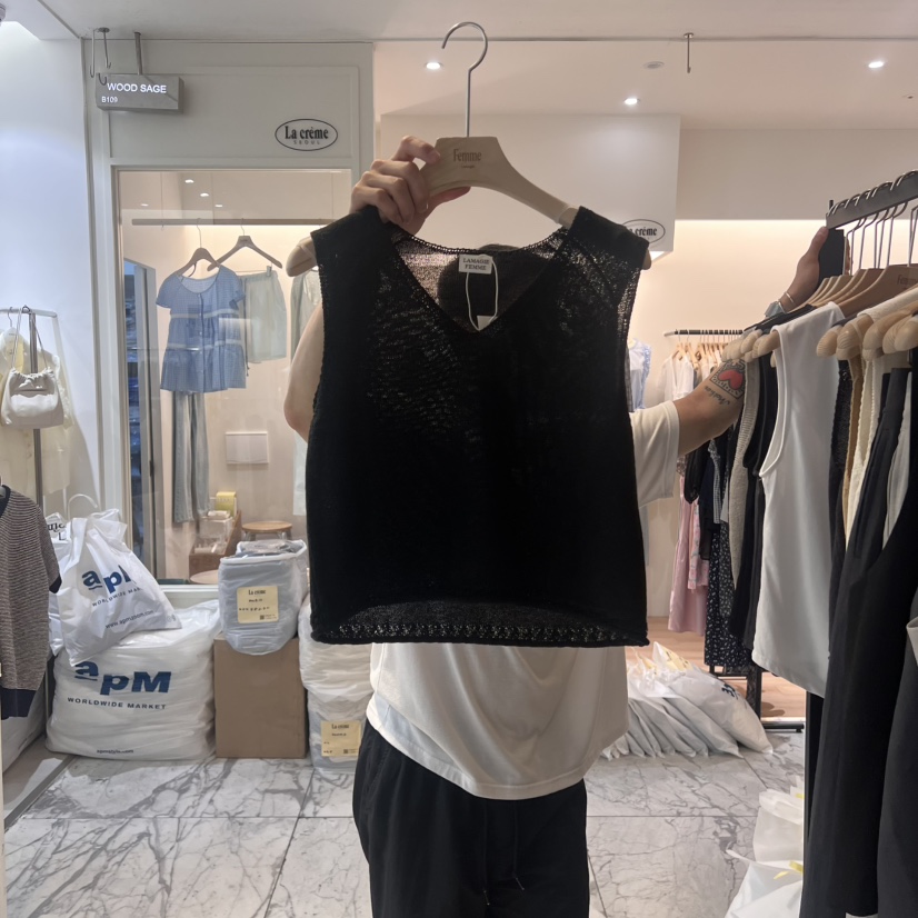 LA MAGIE FEMME韓國直郵㊣女裝新款時尚休閑熱賣吊帶背心Lamagie Femme吊帶/背心圖色4