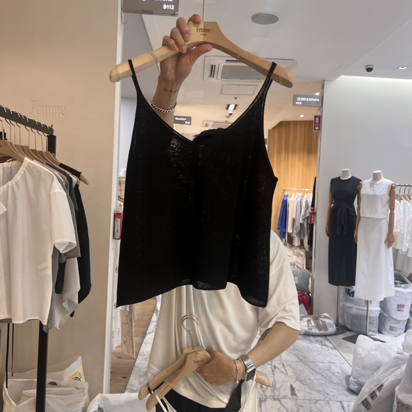 LA MAGIE FEMME東大門㊣實拍女裝新款25春夏推薦吊帶背心Lamagie Femme吊帶/背心圖色2