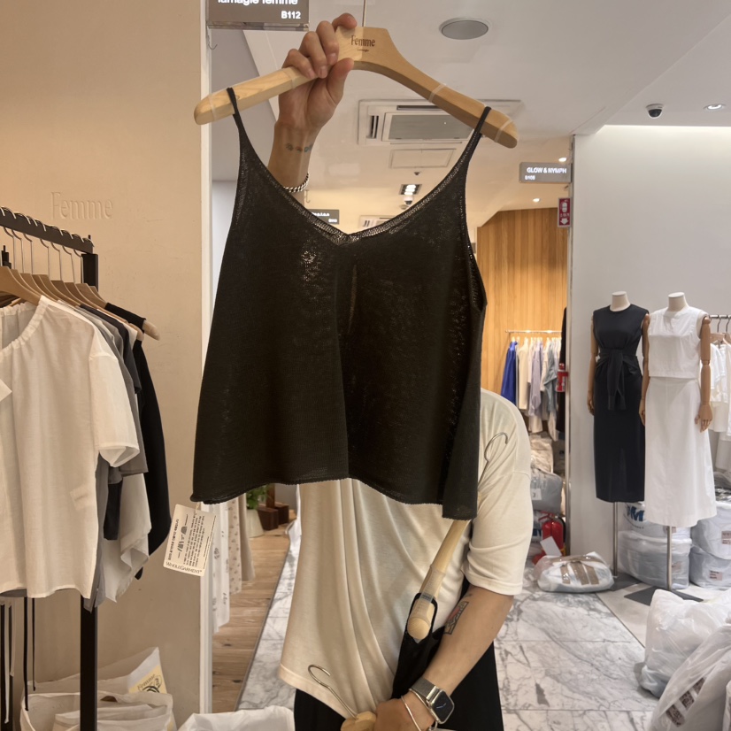 LA MAGIE FEMME東大門㊣實拍女裝新款25春夏推薦吊帶背心Lamagie Femme吊帶/背心圖色3