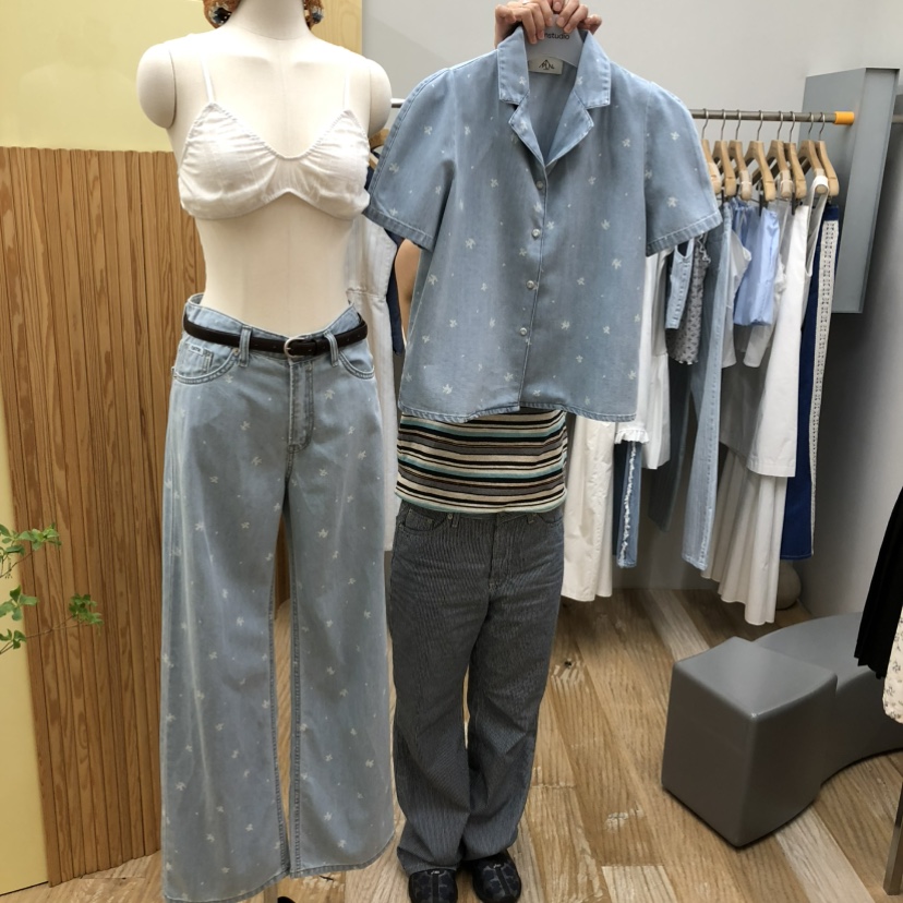 THEPLAN韓國直郵㊣女裝新品真品時尚人氣牛仔褲不含腰帶纖維THE PLAN牛仔褲