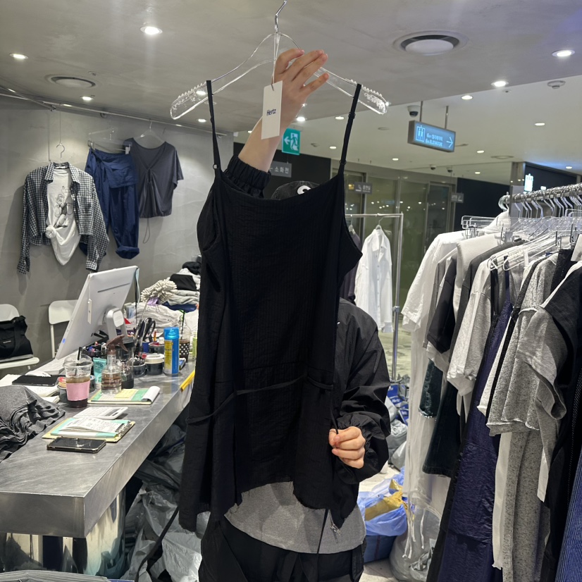 HERTZ-P東大門㊣直郵女士新品職業熱賣吊帶背心含腰繩褶皺HERTZ-P吊帶/背心
