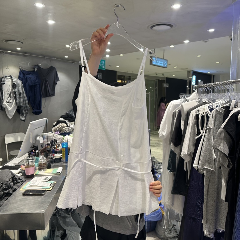 HERTZ-P東大門㊣直郵女士新品職業熱賣吊帶背心含腰繩褶皺HERTZ-P吊帶/背心圖色1