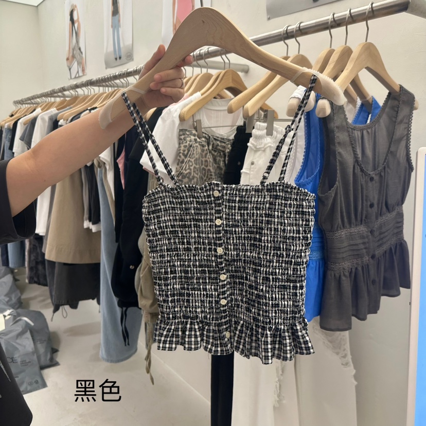 CHAV東大門㊣代購女裝新品時尚真品職業休閑人氣熱賣吊帶背心CHAV吊帶/背心圖色2